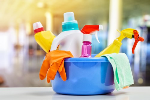 Charity donation and reuse partnership for surplus cleaning-related items