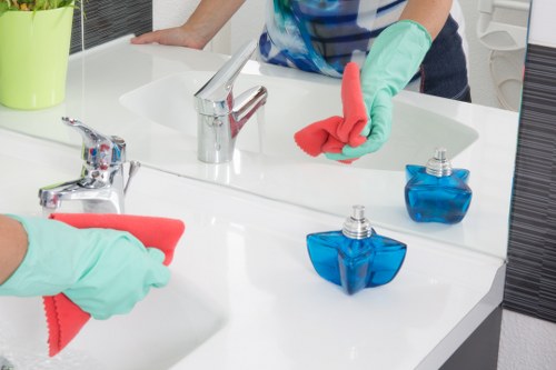 Kitchen and bathroom domestic cleaning in an East London home
