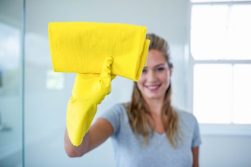 Local cleaners preparing a flat in E3 for new occupants with a fresh start