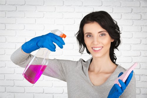 Local cleaner working in a flat near Bow in E3